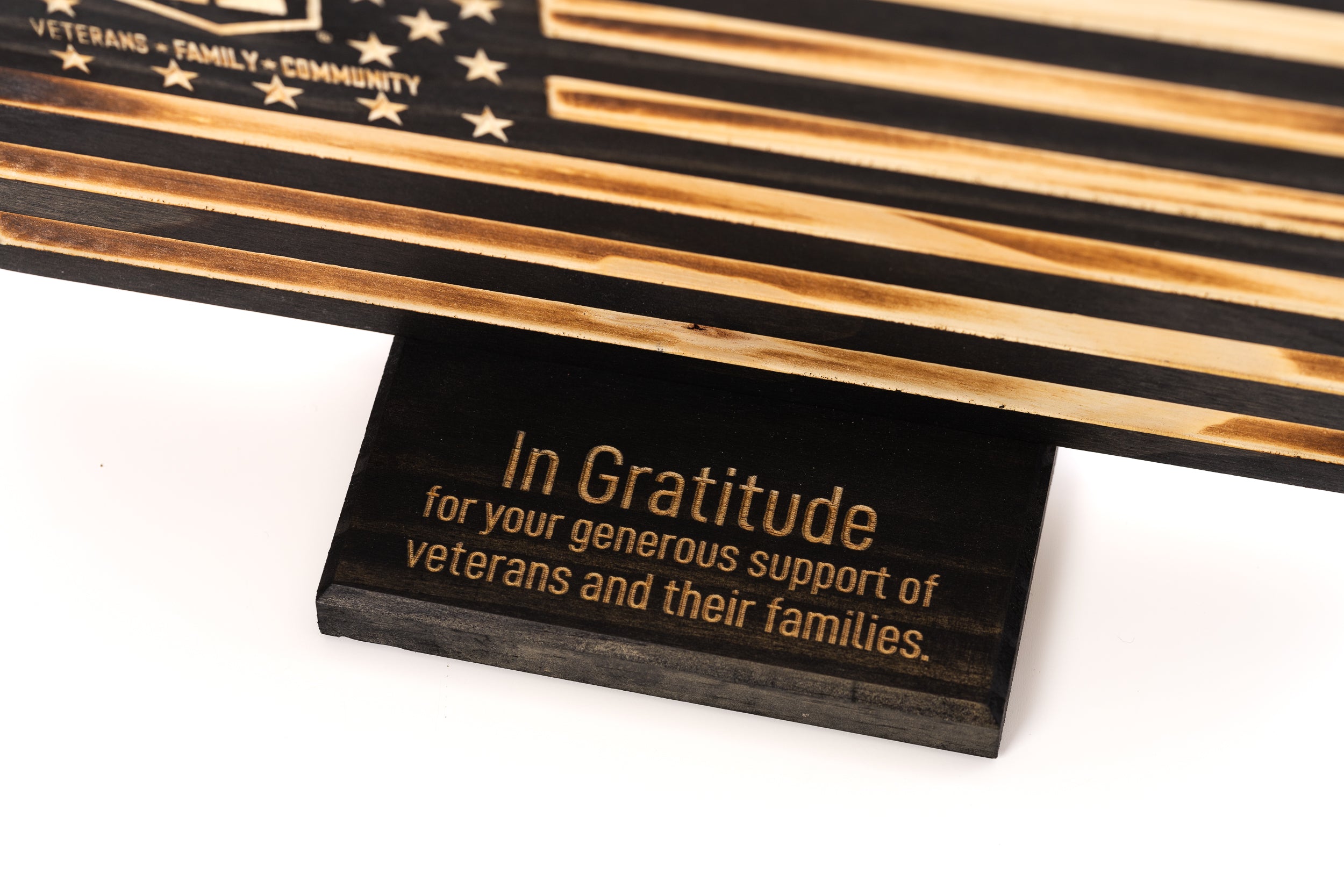 Desktop Wooden Mission 22 Appreciation Flag