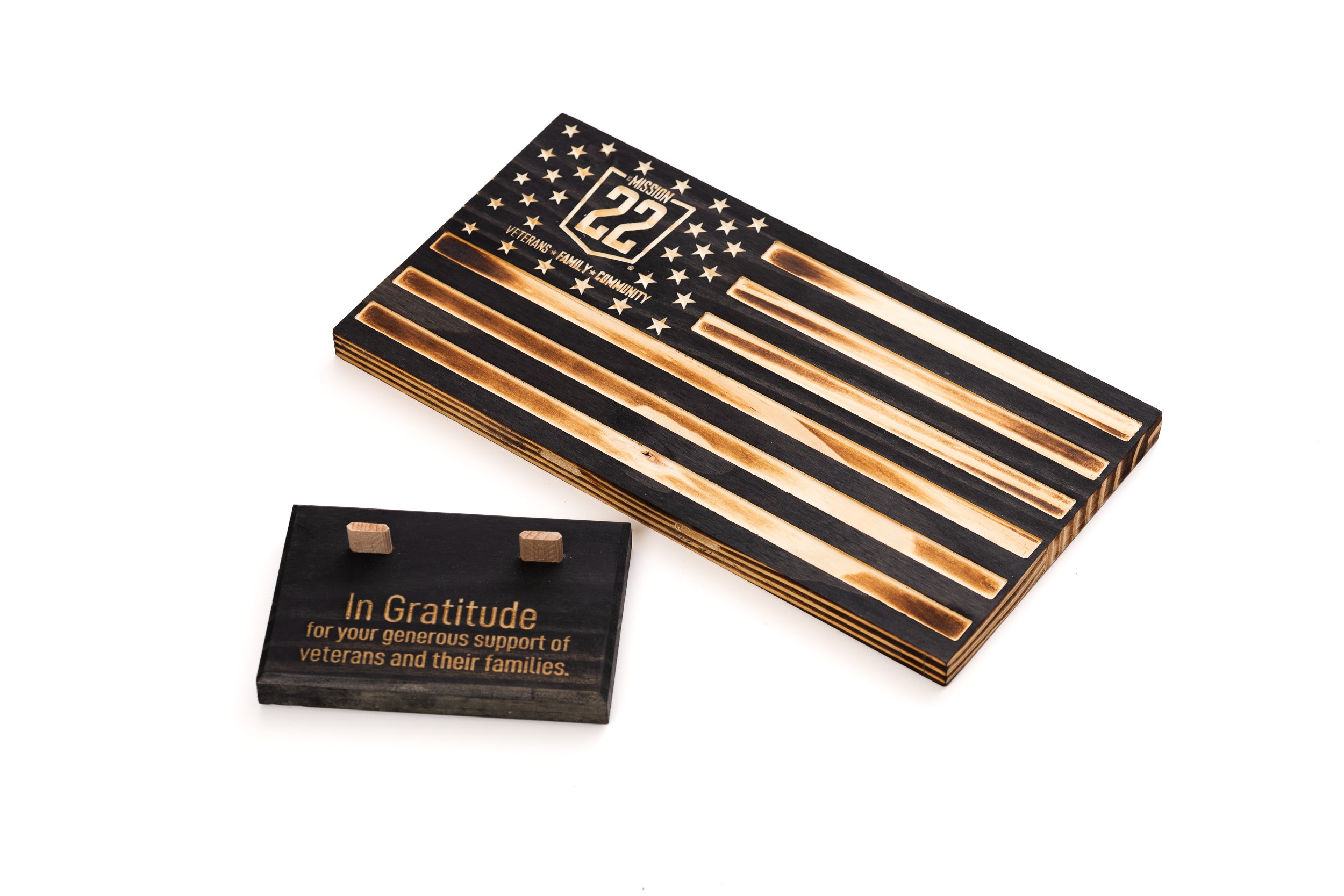 Desktop Wooden Mission 22 Appreciation Flag