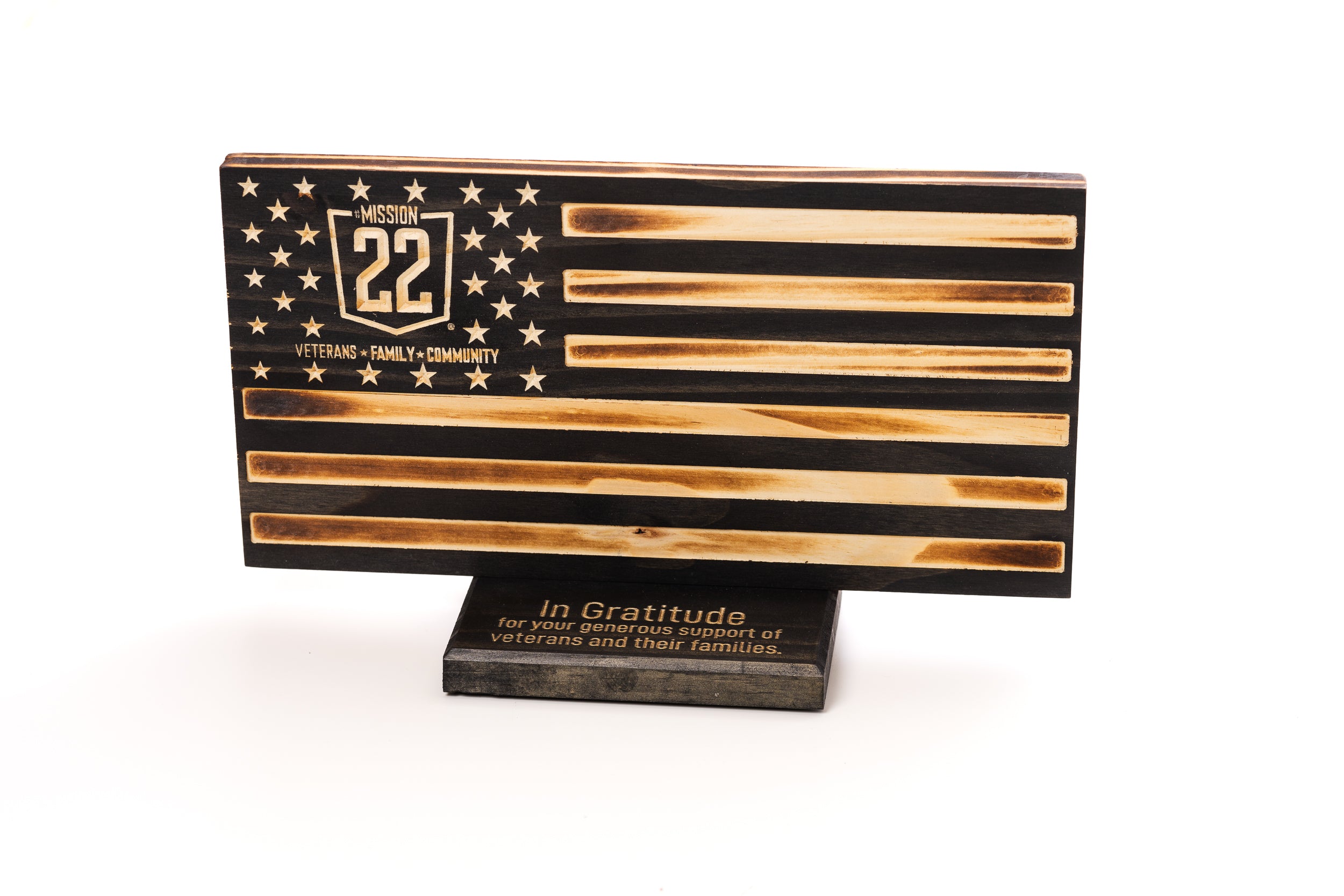 Desktop Wooden Mission 22 Appreciation Flag