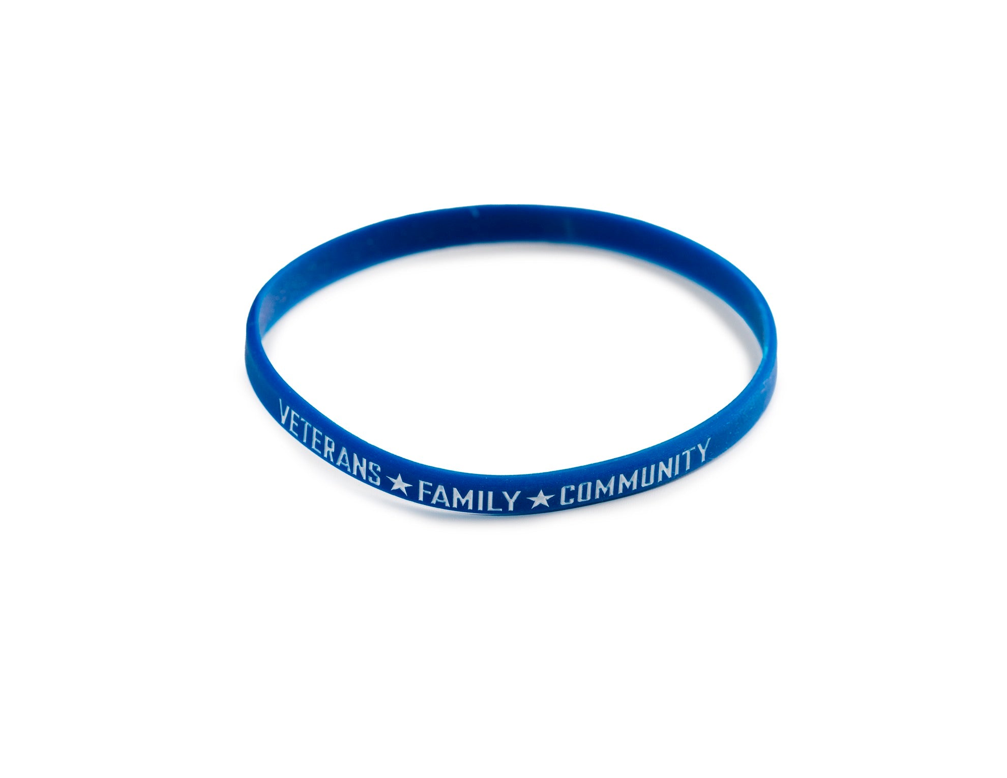 Thin Support Wristband "Veterans Family Community"