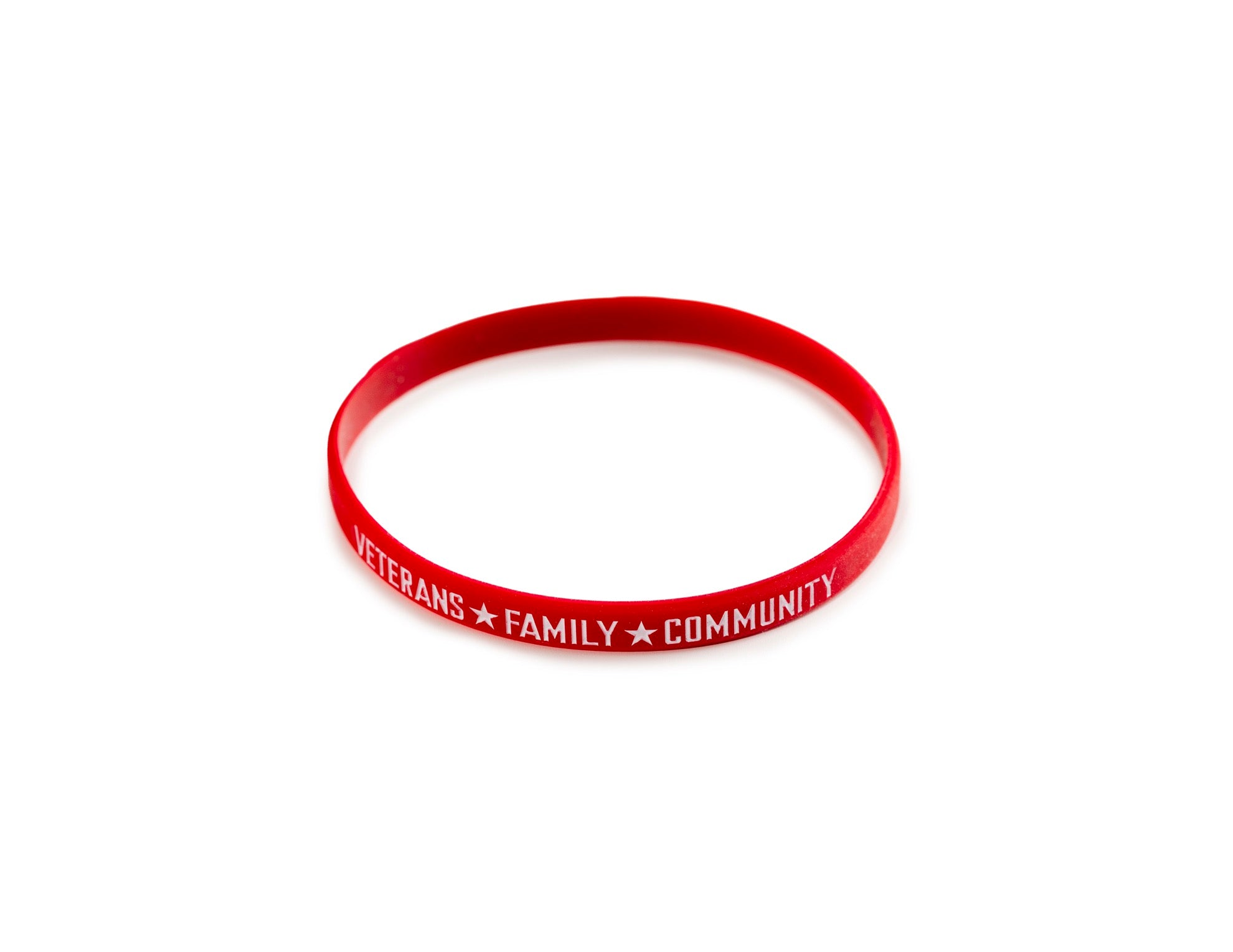 Thin Support Wristband "Veterans Family Community"