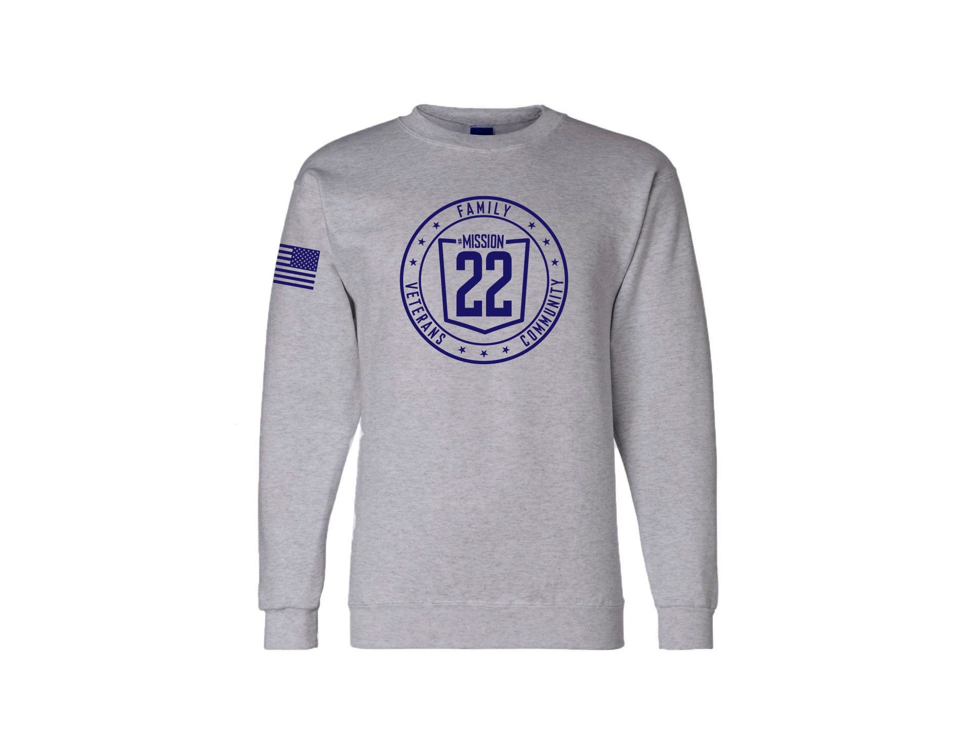 Veterans Family Community Crew - Light Steel