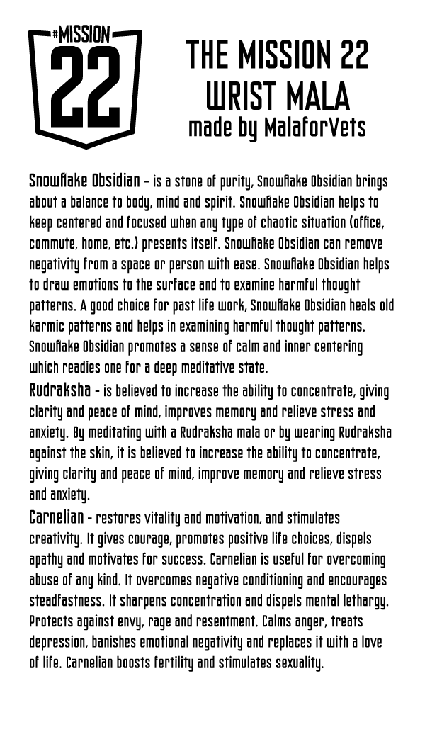 Mission 22 Wrist Mala