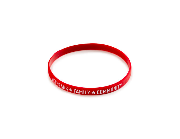 Thin Support Wristband "Veterans Family Community"
